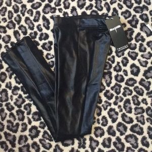 Blackmilk clothing shiny black leggings